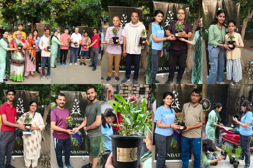 Volunteers planting trees for a greener future